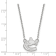 Rhodium Over Sterling Silver NHL LogoArt Vancouver Canucks Small Necklace