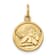 14k Yellow Gold Polished and Textured Angel Pendant