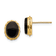 14K Yellow Gold Bezel Onyx Earrings