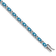 Rhodium Over 14k White Gold Oval Blue Topaz and Diamond Bracelet