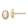 14K Yellow Gold Lab Created Opal Post Earrings