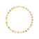 Italian Ricami Confetti Station Bracelet In Solid 14K Yellow Gold 7.5 Inch