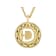 Cardano Initial D Pendant Necklace In 18K Gold Over Bronze