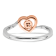 14K Two-tone White and Rose Gold First Promise Heart Cluster Diamond
Promise/Engagement Ring 0.11ctw