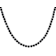 Black Spinel Tennis Necklace In Rhodium Over Brass 18 Inch 138.57ctw