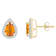 7x5mm Pear Shape Citrine And Created White Sapphire 10k Yellow Gold Halo
Stud Earrings