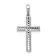 Rhodium Over 14k White Gold Diamond Cross Pendant