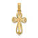 14k Yellow Gold Polished and Textured Cut-Out Cross Pendant