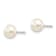 Rhodium Over 10k White Gold 5-6mm White Button Freshwater Cultured Pearl
Stud Earrings