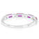 Ruby Color CZ Band Ring In Sterling Silver