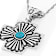 Kingman Turquoise Cross Enhancer In Sterling Silver