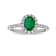 1.15ctw Emerald and Diamond Engagement Ring in 14k White Gold