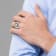 Rhodium Over Sterling Silver Brilliant Embers CZ Black and White Men's Ring