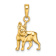 14k Yellow Gold Boston Terrier Dog Pendant
