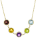 Multi-Gem 14k Yellow Gold 17" Necklace 4.65ctw