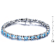 Topaz Color CZ Tennis Bracelet In Sterling Silver