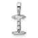 Rhodium Over 14K White Gold Lab Grown Diamond Letter I Initial Pendant
