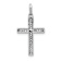 Rhodium Over 14k White Gold Diamond Cross Pendant