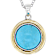 Turquoise Two-Tone Pendant Necklace In 14K Gold Over Sterling Silver