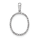 Rhodium Over 14K White Gold Diamond Letter O Initial Pendant