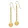 14k Yellow Gold Diamond-Cut Bead Dangle Earrings