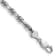 Rhodium Over 14k White Gold 5mm Diamond-Cut Quadruple Rope Link Bracelet