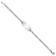 Rhodium Over 14k White Gold Semi-Solid Oval Figaro Link ID Bracelet