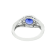 14K White Gold Round Tanzanite and Diamond Ring, 1.54ctw