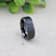 ELYSIAN Black Titanium Ring with Polished Beveled Edges and Brush
Finished Center 8mm