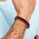 Stainless Steel Polished Black Ion Plated Black Leather and Red Fabric
8.25-inch Bracelet