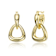 Interlocking V-Shape Dangle Earrings In 14K Gold Over Brass