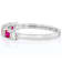 Lab-Created Ruby And White Sapphire Band Ring In Platinum Over Sterling Silver