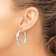 Rhodium Over 14k White Gold High Polished 1 9/16" Hoop Earrings