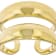 Polished Two Row Domed Ring In 18K Gold Over Bronze