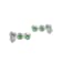 Green Cubic Zirconia Platinum Over Silver May Birthstone Earrings 7.49ctw