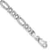 Rhodium Over 14k White Gold 4.4mm Figaro Link Bracelet, 8 Inches