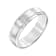 6mm Step-Edge Comfort Fit Band with Brushed Finish in 10k White Gold