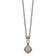 Sterling Silver Antiqued with 14K Accent Diamond Necklace
