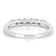 Aquamarine And Zircon Band Ring In Sterling Silver