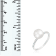 8mm White Cultured Akoya Pearl 14K White Gold Ring