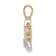 10k Yellow Gold and 10k White Gold Diamond Heart Pendant