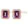 Amethyst and CZ 4.36 Ctw Octagon 18K Rose Gold Over Sterling Silver
Center Design Earrings Jewelry