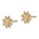 14k Yellow Gold Children's Cubic Zirconia 7.9mm Flower Stud Earrings