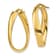 14k Yellow Gold 9/16" Twisted Oval Hoop Earrings