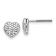 Rhodium Over 14k White Gold Diamond Studded 6mm Heart Stud Earrings