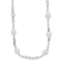 8-11mm Round White Freshwater Pearl and Sterling Silver Beads Station Necklace