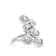 Rhodium Over Sterling Silver Pear Shape Aquamarine and White Zircon Ring 2.98ctw