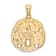 10K Yellow Gold Polished and Textured Sand Dollar Charm
