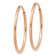 14k Rose Gold 1/1" Polished Endless Hoop Earrings