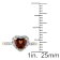 Garnet and Diamond 10K Yellow Gold Ring 0.93ctw